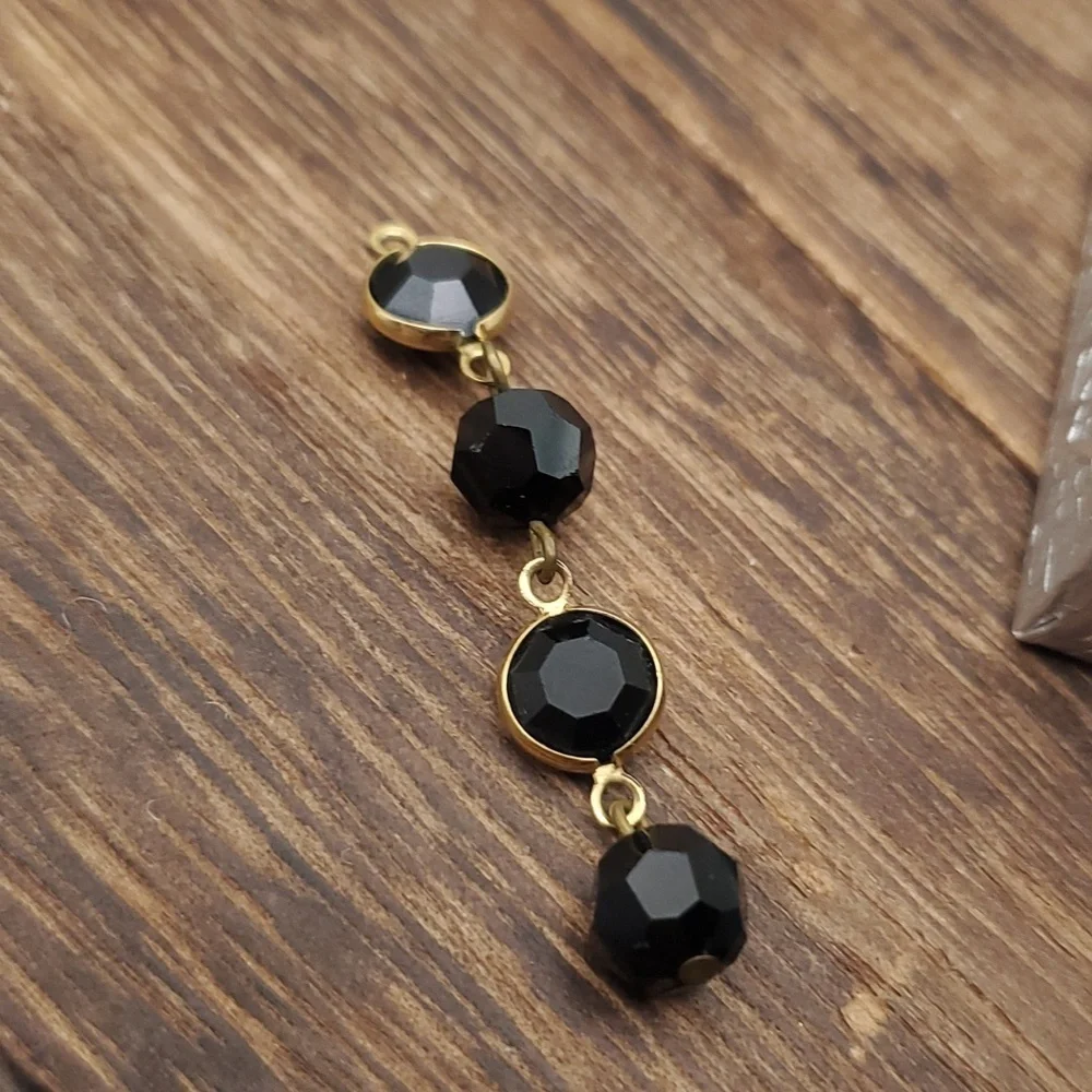 Faceted onyx dangle‎ pendant